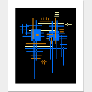 abstract minimal techno Posters and Art